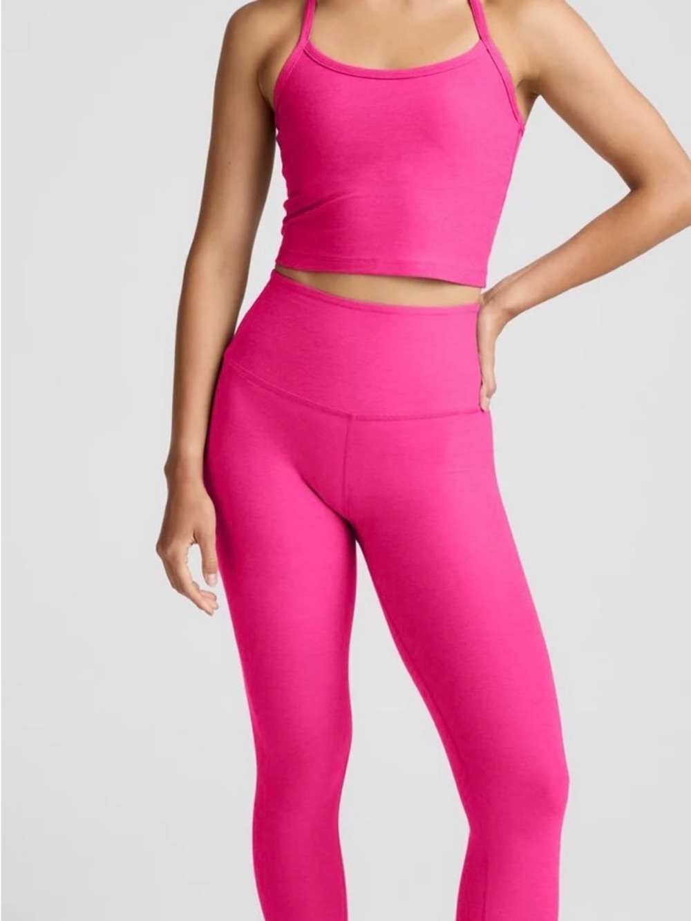 Beyond Yoga Hot Pink High-Rise Leggings and top